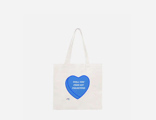 Will You Free My Palestine? Tote Blue